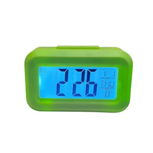 デジタル目覚まし時計大音量タッチ点灯&明るい小型ミニ設計子供/女性向け寝室・デスク用5色(ホワイトブラックグリーンピンクブルー)日付/曜日/温度表示付き省エネ多機能タイプ軽量100g…