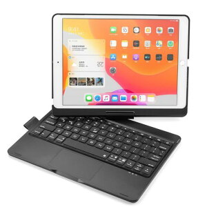 360°��]iPad��9/8/7����10.2�C���`�L�[�{�[�h�P�[�X180°�܂肽���ݎ�iPadAir3/Pro10.5�L�[�{�[�h�t���P�[�X�X�}�[�g��̎��^�b�`�p�b�h�t��7�F�o�b�N���C�g�L�[�{�[�hPencil���[�l�C�u���b�N