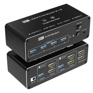y8K2ʓózHDMIKVMؑ֊SW6214K144HzfAj^[2PCؑ2fBXvCoHDMI2.1PCPS5PS4ΉUSB3.0KVMXCb`[USB24o̓}EX