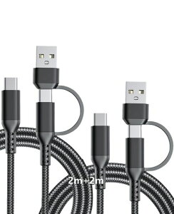 TOMSING2�{�Z�b�g2-in-1USBtoUSBC�P�[�u��USBCtoC60W/3ATypeC�}���[�dforiPhone15/16/Matebook/iPad/Xperia/iPad/MacBook