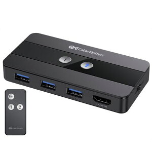 CableMattersUSB3.0KVMؑ֊HDMI4K@60HzΉ2̃Rs[^pAHDMIؑ֊3xUSB3.0|[gA5Gbpsf[^]ARtAHDMIUSBؑ֊