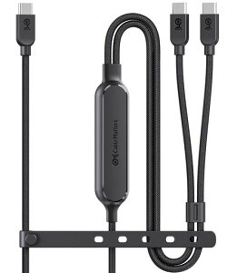 Cable Matters 2-in-1 140W USB C �P�[�u�� 1.8m �^�C�vC ��҃P�[�u��