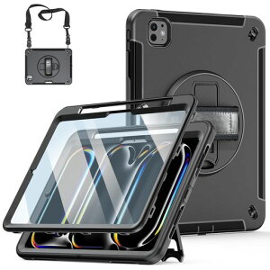 MiesherkiPadPro11�C���`�P�[�X(M5/M4�A2025/2024)�Ή��O�w�ی�ϏՌ�360°�X�^���h�����J�b�g�y�����[PencilPro/USB-C�Ή��n���h&�V�����_�[�X�g���b�v�d���r�W�l�X����q��