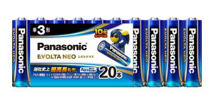 パナソニックエボルタNEO単3形アルカリ乾電池20本パックLR6NJ/20SW
