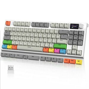 ATTACK SHARK x AJAZZ K86 �Q�[�~���O�L�[�{�[�h ���� 75%���J�j�J���L�[�{�[�h �z�b�g�X�|�b�g �e���L�[���X �m�u�t��