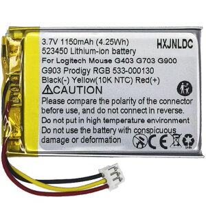 DC 3.7V 1150mAh ���`�E���|���}�[�񎟓d�r for Logitech ���C�����X�}�E�X G403 G703 G900 G903 Prodigy RGB 533-000130 ��DIY 3.7-5 V�d�q���i�A����3���d�r����������
