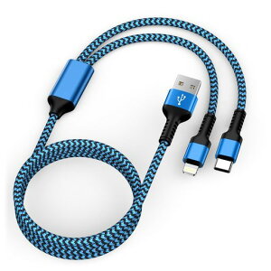 2in1�[�d�P�[�u��1.2M2.4A&3A�}���[�dUSB-A�A�C�t�H���[�d�P�[�u��Haoano�^�C�vc/lightningUSB�P�[�u���}���`�R�l�N�^�P�[�u��2�C��1�[�d�R�[�hiPhone17Pro