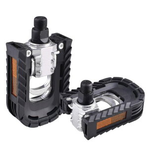 YAPJEB自転車ペダル折り畳み式ペダルフラットペダルロードバイク/クロスバイクMTBBMXリフレクター付アルミ製耐用滑り止め左右セット