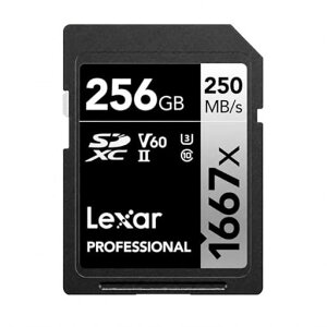 Original Lexar 1667x V60 250MB/s Flash Memory sd cards 64GB 128GB 256GB UHS-II U3 Card high speed SDXC For 3D 4K HD video 256GB