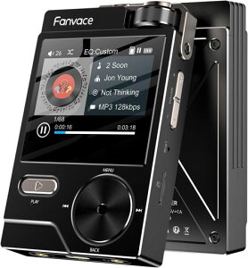 Fanvace MP3�v���[���[ �n�C���] 64GB TF�J�[�h�t�� HiFi���y�v���[���[ HiFi���� �f�W�^���I�[�f�B�I�v���[���[ ���X���X DSD 2000mAh�o�b�e���[���� MP3�EAAC�EFLAC�EAPE�EWAV�EWMA�EOGG�EDSD�Ή�