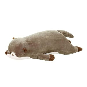 りぶはあと抱き枕プレミアムねむねむアニマルズカワウソのくるりLサイズ(全長約73cm)ふわふわもちもちぬいぐるみだきまくらプレゼント58208-33