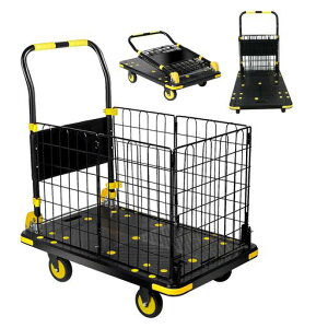Lomive �J�S��� �܂��ݎ����b�V����� �ω׏d500kg ��^�^���� �o�X�P�b�g �y�� ���@�\�ԘU�� �艟���J�[�g �É� �ȒP�g�ݗ��� �����^�ѕ֗� �ƒ�p�E�Ɩ��p�E�q�ɁE�H��E���z���E�X��