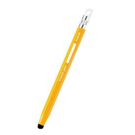 エレコム タッチペン 六角鉛筆型 子ども向け ストラップホール付き 超感度タイプ (スマホ/タブレット 対応) ペン先交換可能 イエロー P-TPENCEYL