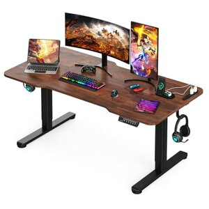 Sunonパソコンデスク電動昇降式ローデスクコンセント/USBポート付き高さ調整安定昇降モニターアーム対応障害物検知機能収納フック/ケーブルマネージャー付き耐荷重80kgゲーミングデスク…