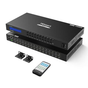 TESmartHDMI�}�g���b�N�X16����16�o��16x16�؂�ւ��핪�z��4K@30Hz/1080P@60HzHDMI�Z���N�^�[�X�v���b�^�[EDID�@�\�V�[���v���Z�b�g�@�\�������@�\LAN��RS232����
