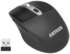 ARTECK 2.4G ワイヤレス マウス USBレシバー 人間工学に基づいた設計 静音クリック サイドボタン搭載 マウス コンピューター、デスクトップ、PC、ラップトップ、WINDOWS 11/10/8/7との交換性あり