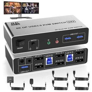 8K@60HzUSB3.0DisplayPortKVMXCb`fAj^[2Rs[^[A8KVMXCb`DP22I[fBI}CN3USB3.0|[gA2Rs[^[2j^[L[{[h}EX