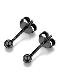 PROSILVER�{�[���s�A�X�����ςȂ��V���o�[925�����A�����M�[�Ή����f�B�[�X��s�A�X�X�^�b�h�O��Ȃ��V���v��������20G[���a3mm�u���b�N]