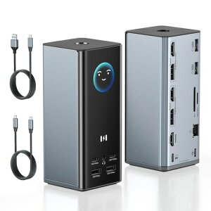 17-in-1USB-C�h�b�L���O�X�e�[�V�����g���v���f�B�X�v���C�Ή��y3xHDMI&2xDisplayPort|�X�}�[�g�f�B�X�v���C���ځz�M�K�r�b�gLAN�E100WPD�[�d�E10GbpsUSB-A/C