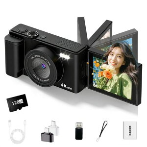 �y4K�f�W�J��6400����f�z�f�W�^���J����AF�I�[�g�t�H�[�J�X18�{�f�W�^���Y�[��2.8�C���`IPS��^�t���[�d���E�F�u�J�����@�\Vlog���s�q��/���S�Ҍ���128GBMicroSD�J�[�h�t�����{�������