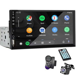 zmart7�C���`�J�[���W�I1DinAndroidAuto�}���`���f�B�A�v���[���[HD�^�b�`�X�N���[��FMAUX����MirrorLink���j�o�[�T���I�[�g���W�I�J�[�I�[�f�B�IUSB�ڑ�MP5�v���[���[�i�r�Q�[�V����