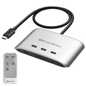 CableMatters20GbpsUSB-Cؑ֊3PCpA[Windowsp8K@30Hz/macOSp4K@60Hz/140WPD]AUSBCKVMXCb`AType-Cؑ֊AUSBC܂Thunderbolt4