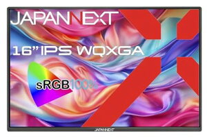 JAPANNEXT 16�C���` ���o�C�����j�^�[ IPS �p�l�� WQXGA 2560x1600�𑜓x �X�}�[�g�P�[�X�t�� (USB/Type C/MAC PC�Ή�/�X�s�[�J�[���� / sRGB100% / �����) JN-MD-IPS16WQXGAR