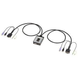 サンワサプライディスプレイエミュレーション対応DVIパソコン自動切替器(2:1)SW-KVM2DUN