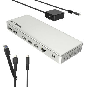 WAVLINK �h�b�L���O�X�e�[�V���� �g���v���f�B�X�v���C 4K@60Hz SM770���� USB-C/USB-A HDMI DisplayPort �ϊ� 100W PD���d HDMIx3 DPx2 Thunderbolt 5/4/3�Ή�