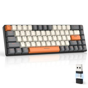 MAGIC-REFINER x ZIYOU LANG Bluetooth���C�����X �Q�[�~���O�L�[�{�[�h ���� ���^ �Ԏ�K68�L�[�{�[�h2.4GHZ USB�ڑ� �e���L�[���X Windows Mac iPad iOS Android Surface