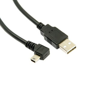 KKM-���u�V���[USB 2.0 �~�j�P�[�u�� USB(A)�I�X-USB(miniB)�I�X L�^ �㉺���E90°�����ϊ��P�[�u�� �����b�L�t�� ����480Mbps�̃f�[�^�]���������[�h (0.5m�EL 1��)