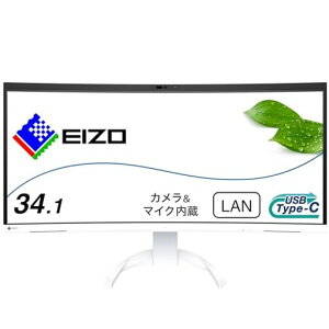 EIZO�r�W�l�X�����E���g�����C�h���j�^�[|FlexScanEV3450XC-WT|34.1�^UWQHD�EUSBType-C�EWeb�J�����E�z���C�g