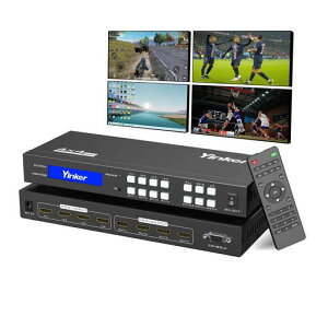4KHDMI�}�g���b�N�X�X�C�b�`4x4�A4K@30HzHDMI�}�g���b�N�X�ؑ֊핪�z��A4����4�o�́A�o�b�N���b�g�{�^���AHDCP�AEDID�Ǘ��ARS232�T�|�[�g�𓋍�