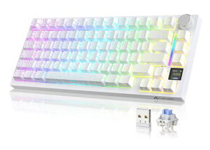 ATTACK SHARK X820ULTRA ���J�j�J���L�[�{�[�h 75% 3���[�h �K�X�P�b�g 5�w���� LED�f�B�X�v���C �m�u 4000mAh