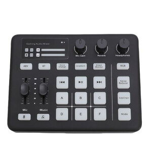 Asixxsix �Q�[�~���O�I�[�f�B�I�~�L�T�[�ABluetooth 5.0 Type C RGB�I�[�f�B�I�C���^�[�t�F�[�X�A55db�v���A���v�A48V�t�@���^���d���AXLR�}�C�N���́A6�̃J�X�^�}�C�Y�T�E���h�p�b�h�A���C�u�X�c