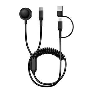 �y2025�V�݌v�z 2in2�[�d�P�[�u�� �R�C���^ �L�k�[�d�P�[�u�� iPhone 17�[�d�R�[�h Watch�[�d�� Samsung�Ή� USB-C Watch�[�d�� �}�O�l�b�g�� �}���[�d �����^�ѕ֗� �y�� Samsung Galaxy Watch