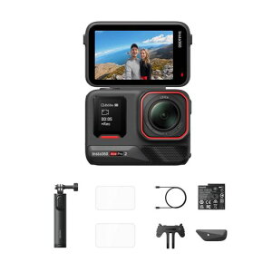 Insta360 Ace Pro 2 �X�^�[�^�[�L�b�g �\ ���C�J�����J�� 8K�h���A�N�V�����J�����A1/1.3�C���`�Z���T�[�A�f���A��AI�`�b�v���� ��Ɠx���\�AVlog�E���s�E�X�|�[�c����2.5�C���`�t���b�v�X�N���[��