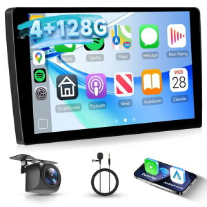 Hodozzy4G+128GAndroid�J�[�X�e���I10�C���`2DIN-IPS�^�b�`�X�N���[���X�e���I�A���C�����XCarPlay/AndroidAuto�Ή��A�_�u��DIN�J�[���W�IGPS�i�r�Q�[�V����Bluetooth