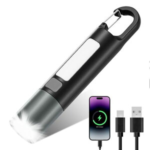 MuGaoDee懐中電灯高輝度LEDハンディライト軽量小型3モードズーム調整Type-C充電式超長遠射超強力ズーム手持ちライト明るい携帯登山夜釣り用キャンプアウトドア地震防災緊急用停電対策(照…