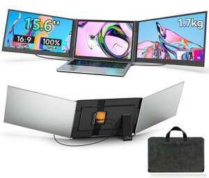 Laptomo P7 �g���v�����j�^�[ 15.6�C���` �f���A�����j�^�[ FHD 1080P IPS �m�[�g�p�\�R���p ���o�C�����j�^ �m�[�gPC���j�^�܂肽���ݎ� 2���/3��ʊg�� �܂肽���ݎ� 180°��] HDMI/Type-C