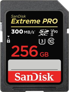 SANDISK Extreme PRO SD�������[�J�[�h 256GB �ő�300MB/�b�̓ǂݎ�葬�x UHS-II