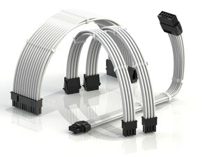 LINKUP - AVA 12VHPWR PCIE 5.0 �d�����j�b�g�����X���[�u�P�[�u�� | 600W 16AWG | UL�K�i�F��E�X���[�u�t���W���P�b�g�E���`�v���O | RTX5000 RTX4000 GPU�p��4�{�Z�b�g |