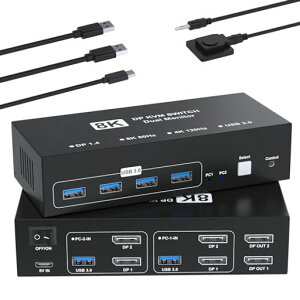 8K@60HzDisplayPortKVMXCb`22oKVMؑ֊p\R2䃂j^[2؂ւ4USB3.0|[gL[{[h/}EX/v^[/̃foCXΉp\Rؑ֋@PCؑ֋@USBؑ֊