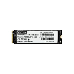 �A�h�e�b�N M.2 256GB 3D TLC NVMe PCIe Gen3x4(2280) 3�N�ۏ� AD-SSDM2PG3-256G