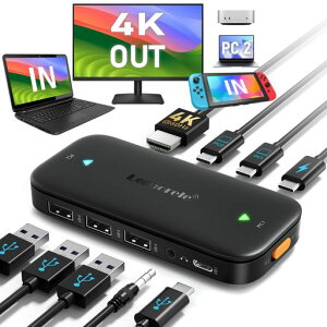 ؑ֊USBCtoHDMIKVMXCb`21o͎蓮USB-Ax3+UsB-Cx14K@60HzΉHDMIfBXvCj^[2PCŋLj^/L[{[h/}EX/RR[L