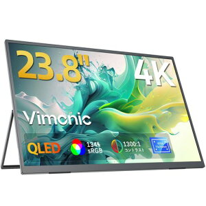 ���o�C�����j�^�[23.8�C���`4k�|�[�^�u�����j�^�[QLED134%�L�F��|�[�^�u���f�B�X�v���C��^Vimonic�����^�у��j�^�[�������o�C���f�B�X�v���C�W���^VESA�Ή��T�u�f�B�X�v���C�����