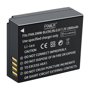 �uPower-connoisseur�vPANASONIC�Ή�DMW-BLE9/BLG10/DC-TZ90�����o�b�e���[7.2V1800mAh�f�W�^���J�����p���`�E���C�I���[�d�rLumixDMC-GF3GF5LX100S6