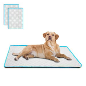 TiTiSNUGY洗えるペットシーツペット用おしっこマット【ブルー縁ガイド】ペットマット中型~大型犬・猫用トイレマット四重構造で漏れ防止/滑り止め/超吸収丸ごと洗える繰り返し使える速乾…