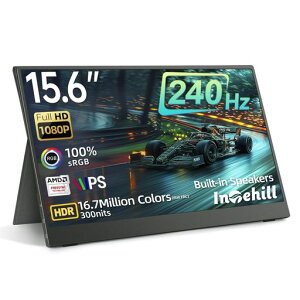 Intehill���o�C�����j�^�[240Hz15.6�C���`FastIPS�EFreeSync�EHDR�Ή�2ms�������x�EsRGB100%�ECNC�A���~�{�f�B�̗pUSB-C&HDMI�|�[�g���ڌy�ʔ��^