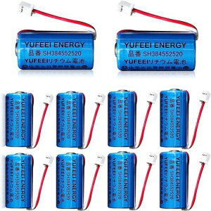 YUFEEI SH384552520 ��p �Z��p�΍Ќx�������p�d�r CR-2/3AZ 3V 1700mAh �p�i�\�j�b�N�Ή� �Z��΍Ќx��� �����p���`�E���d�r (10)